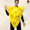 Cheese Wedge Adult Costume Halloween Funny Yellow Poly-Foam Tunic Food Party Outfit